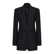 Zwart Lang Getailleerd Blazer Strepen Givenchy , Black , Dames