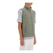 Gewatteerd Mouwloos Donsjack Brunello Cucinelli , Green , Heren