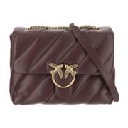 Gewatteerde Leren Love Birds Tas Pinko , Brown , Dames