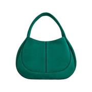 Groene Velvet Hobo Tas Tod's , Green , Dames