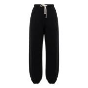 Jersey Katoenen Broek met Elastische Taille Autry , Black , Dames