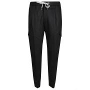 Zachte Cargo Jogger Broek Pt01 , Black , Heren