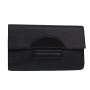 Pre-owned Leather clutches Louis Vuitton Vintage , Black , Dames