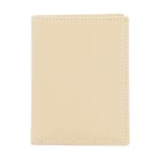 Leren Bi-Fold Portemonnee Comme des Garçons , Beige , Heren