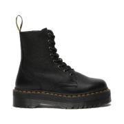 Jadon Platform Leren Laarzen Dr. Martens , Black , Dames