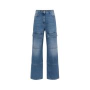 Blauwe Cargo Jeans Elisabetta Franchi , Blue , Dames