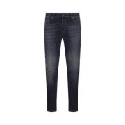 Slim Fit Blauwe Jeans Dondup , Blue , Heren