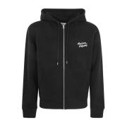 Handwriting Comfort Rits Hoodie Maison Kitsuné , Black , Heren