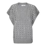 Geri Top - Stijlvol en Trendy Haikure , Gray , Dames