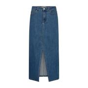 Vintage Denim Rok Freequent , Blue , Dames