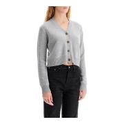 Cropped Cashmere Cardigan Lisa Yang , Gray , Dames