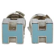 Pre-owned Metal earrings Hermès Vintage , Gray , Dames