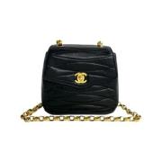 Pre-owned Leather chanel-bags Chanel Vintage , Black , Dames