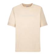 Elegante Beige Katoenen T-shirt Burberry , Beige , Dames