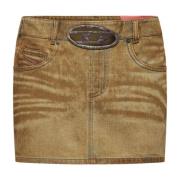 Beige Rok Diesel , Brown , Dames