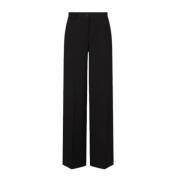 Stijlvolle Wide Leg Broek Dolce & Gabbana , Black , Dames