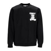 Premium Crew Fleece Sweatshirt Zwart Obey , Black , Heren