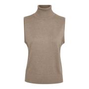 Roll-N Vest Strik Atmos Melange Saint Tropez , Beige , Dames