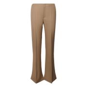 Slimme op maat gemaakte broek met geperforeerde zoom Chloé , Brown , D...