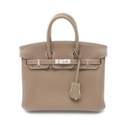 Pre-owned Leather handbags Hermès Vintage , Beige , Dames