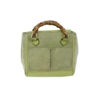 Pre-owned Suede gucci-bags Gucci Vintage , Green , Dames