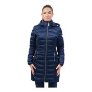 Lang Gewatteerd Hooded Jack Blauw YES ZEE , Blue , Dames