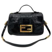 Pre-owned Silk handbags Fendi Vintage , Black , Dames