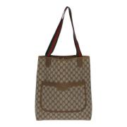 Pre-owned Canvas totes Gucci Vintage , Beige , Dames