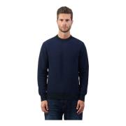 Blauwe Sweater Regular Fit Bicolor Boss , Blue , Heren