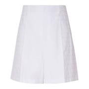 Witte Katoenen Vlogo Iconograph Shorts Valentino Garavani , White , He...