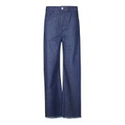 Wide Leg Boyfriend Jeans met Rauwe Zoom Marques' Almeida , Blue , Dame...