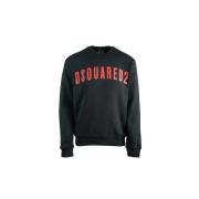 Zwarte Logo Sweatshirt Italiaans Katoen Dsquared2 , Black , Heren