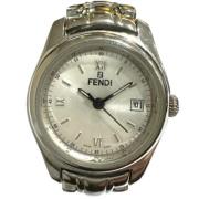 Pre-owned Stainless Steel watches Fendi Vintage , White , Dames