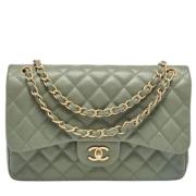 Pre-owned Leather chanel-bags Chanel Vintage , Green , Dames