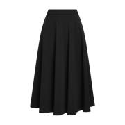 Gedrukte Midi-Lengte Cady Rok met Rits Maliparmi , Black , Dames