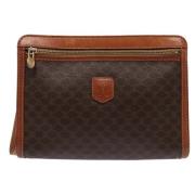 Pre-owned Canvas clutches Celine Vintage , Brown , Dames