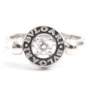 Pre-owned Metal rings Bvlgari Vintage , White , Dames