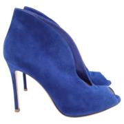 Pre-owned Suede boots Gianvito Rossi Pre-owned , Blue , Dames