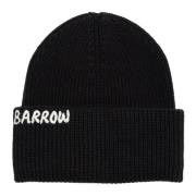 Effen Beanie met Logo Borduurwerk Barrow , Black , Heren