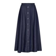 Denim Rok Donkerblauw Co'Couture , Blue , Dames