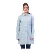 Lichtblauwe Slim Fit Trenchcoat K-Way , Blue , Dames