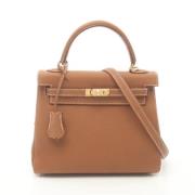 Pre-owned Leather handbags Hermès Vintage , Brown , Dames