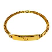 Pre-owned Metal bracelets Dior Vintage , Yellow , Dames