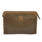 Pre-owned Canvas clutches Celine Vintage , Beige , Dames