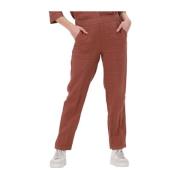 Junia Dames Broek Roest Kleur Knit-ted , Brown , Dames