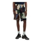 Patchwork Katoenen Twill Shorts Engineered Garments , Multicolor , Her...