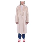 Zachte Alpaca Midi Jas Xavier Max Mara Studio , Beige , Dames