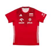 Polen Volleybal Wedstrijdshirt Adidas , Red , Heren