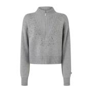 Studded Silver Sweater Pinko , Gray , Dames