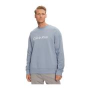 Logo Print Katoenen Sweatshirt - Les Bleus Calvin Klein , Blue , Heren